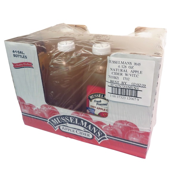 Musselmans Musselman's Fresh Pressed 100% Apple Cider 128 oz. Cans, PK4 FCAJN7200MUS01 - main